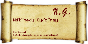 Némedy György névjegykártya