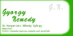 gyorgy nemedy business card