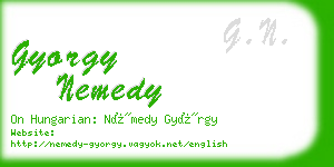 gyorgy nemedy business card